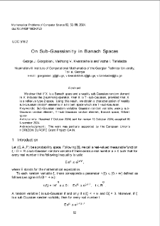 On Sub-Gaussianity in Banach Spaces