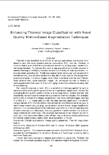 Enhancing Thermal Image Classification with Novel Quality Metric-Based Augmentation Techniques