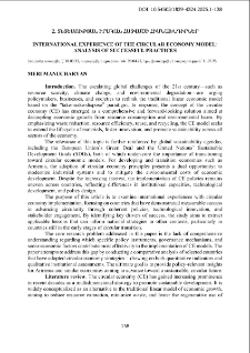 International Experience Of The Circular Economy Model: Analysis Of Successful Practices
