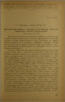 Дополнительные кривые к диаграмме В.В. Никитина кристаллографичесаких элементов полевых шпатов