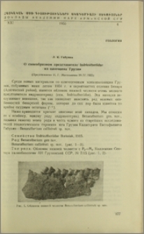 О своеобразном представителе Indricotheriidae из олигоцена Грузии