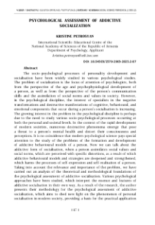 Psychological Assessment of Addictive Socialization