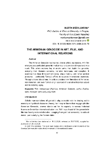 The Armenian Genocide in Art, Film, and International Relations
