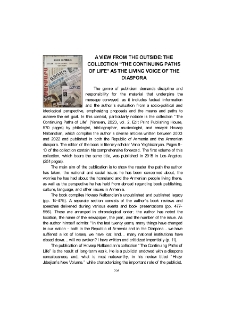 A View from the Outside: The Collection “The Continuing Paths of Life” as the Living Voice of the Diaspora