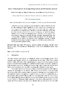 Sensor Technologies for Brain Signal Registration and RF Emission Analysis