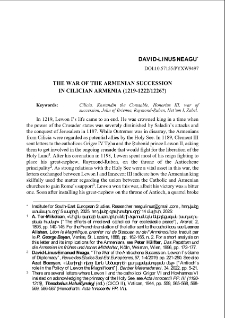The War of the Armenian Succession in Cilician Armenia (1219-1222/1226?)