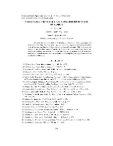 Variational Principles for Nonbarotropic Fluid Dynamics