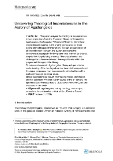 Uncovering Theological Inconsistencies in the History of Agathangelos