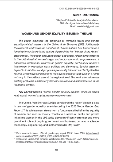 Women and gender equality issues in the UAE
