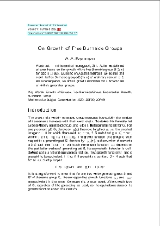 On Growth of Free Burnside Groups