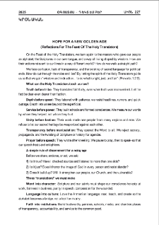 Hope for a golden age (Reflections for the feast of the Holy Translators)