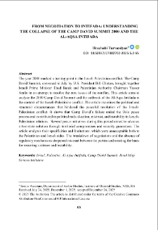From Negotiation To Intifada: Understanding The Collapse Of The Camp David Summit 2000 And The Al-Aqsa Intifada