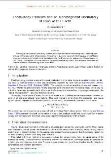 Three-Body Problem and an Unrecognized Oscillatory Motion of the Earth