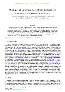 Multi-period variations during Solar Cycles 23&ndash;24