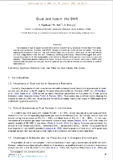 Dust and Ices in the SNR