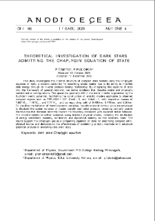 Theoretical Investigation Of Dark StarsAdmitting The Chaplygin Equation Of State