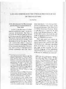 A-DO And Armenians In The Ottoman Province Of Van On The Eve Of WWI