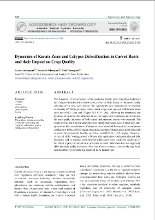 Dynamics of Karate Zeon and Calypso Detoxification in Carrot Roots and their Impact on Crop Quality