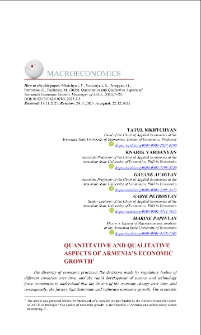 Quantitative and Qualitative Aspects of Armenia's Economic Growth