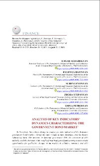 Analysis of Key Indicators&rsquo; Dynamics Characterizing the Government Bond Market
