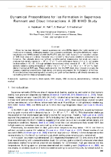 Dynamical Preconditions for Ice Formation in Supernova Remnant and Cloud Interactions: A 2D MHD Study