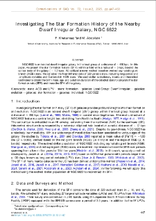 Investigating The Star Formation History of the Nearby Dwarf Irregular Galaxy, NGC6822