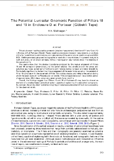 The Potential Lunisolar Gnomonic Function of Pillars 18 and 19 in Enclosure D at Portasar (G&uml;obekli Tepe)