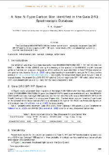 A New N-Type Carbon Star Identified in the Gaia DR3 Spectroscopic Database