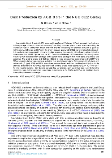 Dust Production by AGB stars in the NGC 6822 Galaxy