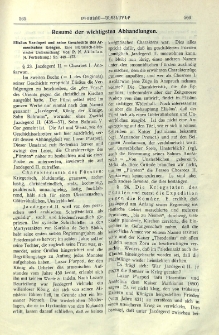 Resum&eacute; der wichtigsten Abhandlungen