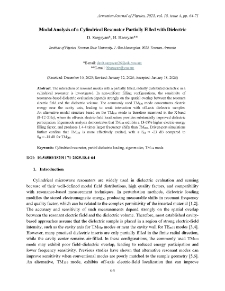 Modal Analysis of a Cylindrical Resonator Partially Filled with Dielectric