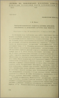 Электрофизиологические корреляты условных рефлексов, образованных на раздражение зубчатого ядра мозжечка