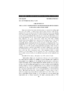 The Latency Improvement Method For High-Speed Serdes Clock-Data Recovery Loop