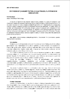 Synthesis of (3-s-substituted)-1h-1,2,4-triazolyl-pyrimidine derivatives
