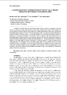 Landing radar with commutation of the mutually spaced irradiated sections of its coverage area