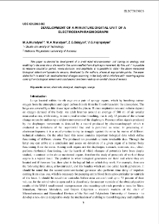 Development of a miniature digital unit of a electrodiaphragmograph