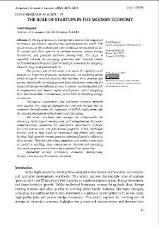 The Role Of Startups In The Modern Economy