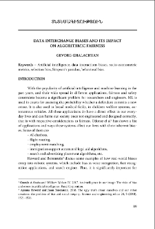 Data Interchange Biases And Its Impact On Algorithmic Fairness