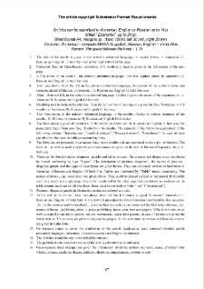 The article copyright Submission Format Requirements