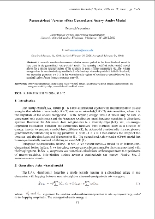 Parametrized Version of the Generalized Aubry-Andr&eacute; Model
