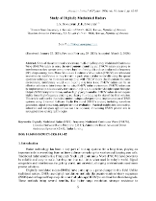 Study of Digitally Modulated Radars