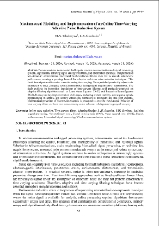 Mathematical Modelling and Implementation of an Online Time‑Varying Adaptive Noise Reduction System