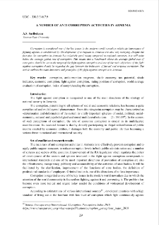 A number of anti corruption activities in Armenia