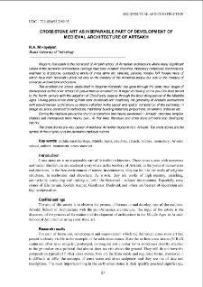 Cross stone art as inseparable part of development of medieval architecture of Artsakh