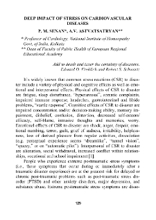 Deep Impact of Stress on Cardiovascular Diseases