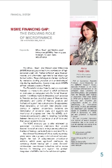 MSME Financing Gap: The Evolving Role of Microfinance