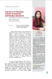 The Role of Nudging Theory in Shaping Sustainable Behavior: Lessons from Tourism and Beyond