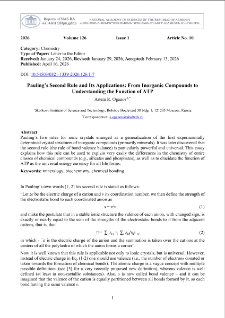 Pauling&rsquo;s Second Rule and Its Applications: From Inorganic Compounds toUnderstanding the Function of ATP