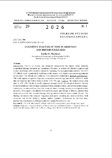 Cognitive Analysis of Time in Armenian and British Folktales