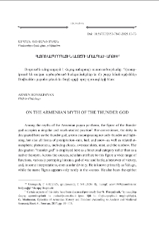On the Armenian Myth of the Thunder God